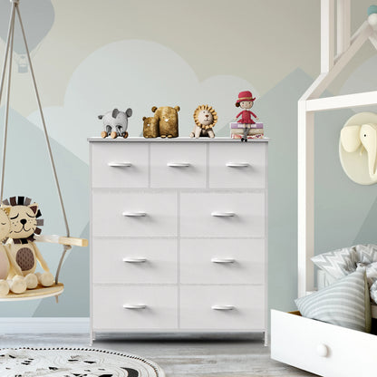 Dresser For Bedroom With Fabric Storage Drawers