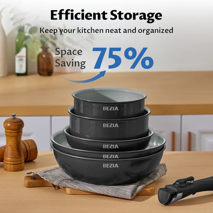 13Pcs Induction Cookware with Healthy Ceramic Coating
