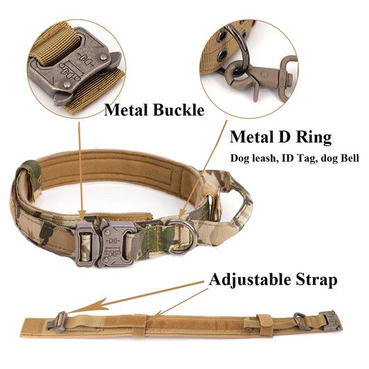 Large Military Dog Harness Leash Set