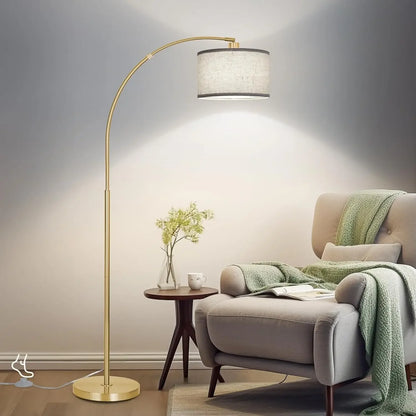 Living Room Floor Lamp With Adjustable Shade